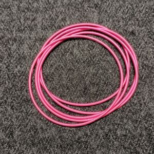 Guitar String Stretch Bracelets - Five (5) Coral